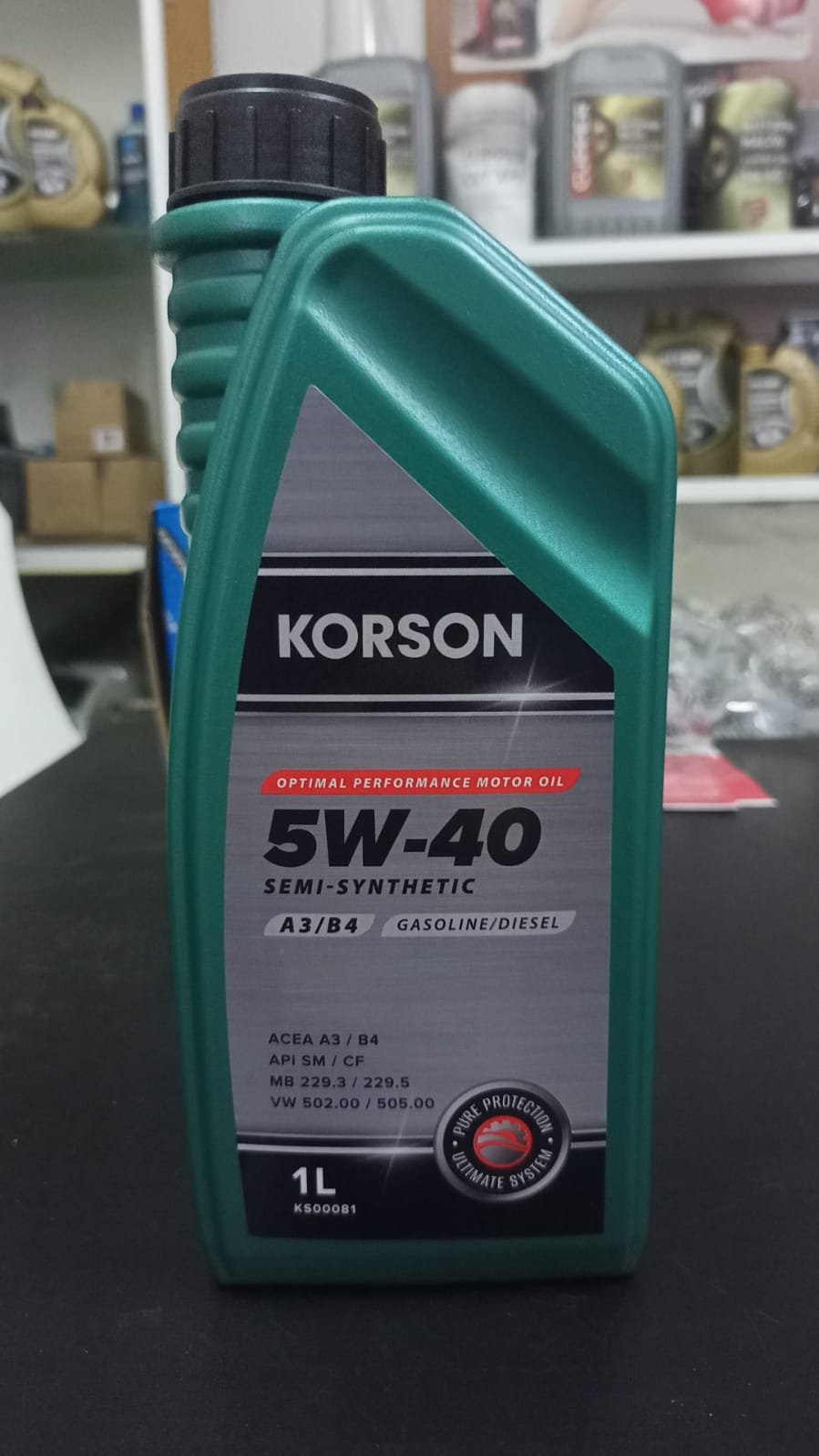Моторное масло KORSON SEMI SYNTHETIC 5W⁠-⁠40 A3/B4 полусинтетическое 1 л KS00081 Карсон
